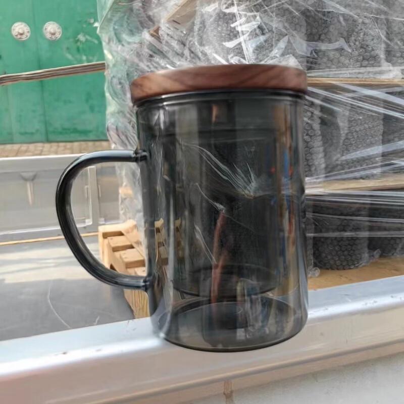 ZISIZ Glass Tea Infuser Mug with Lid