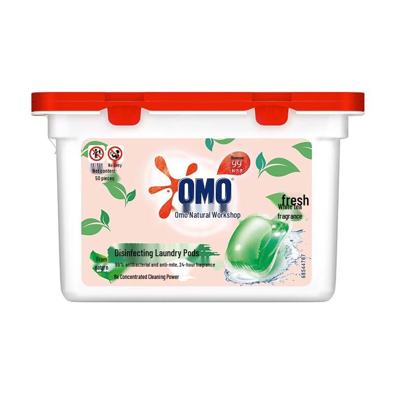 Omo Natural Workshop White Tea Antibacterial Laundry Pods