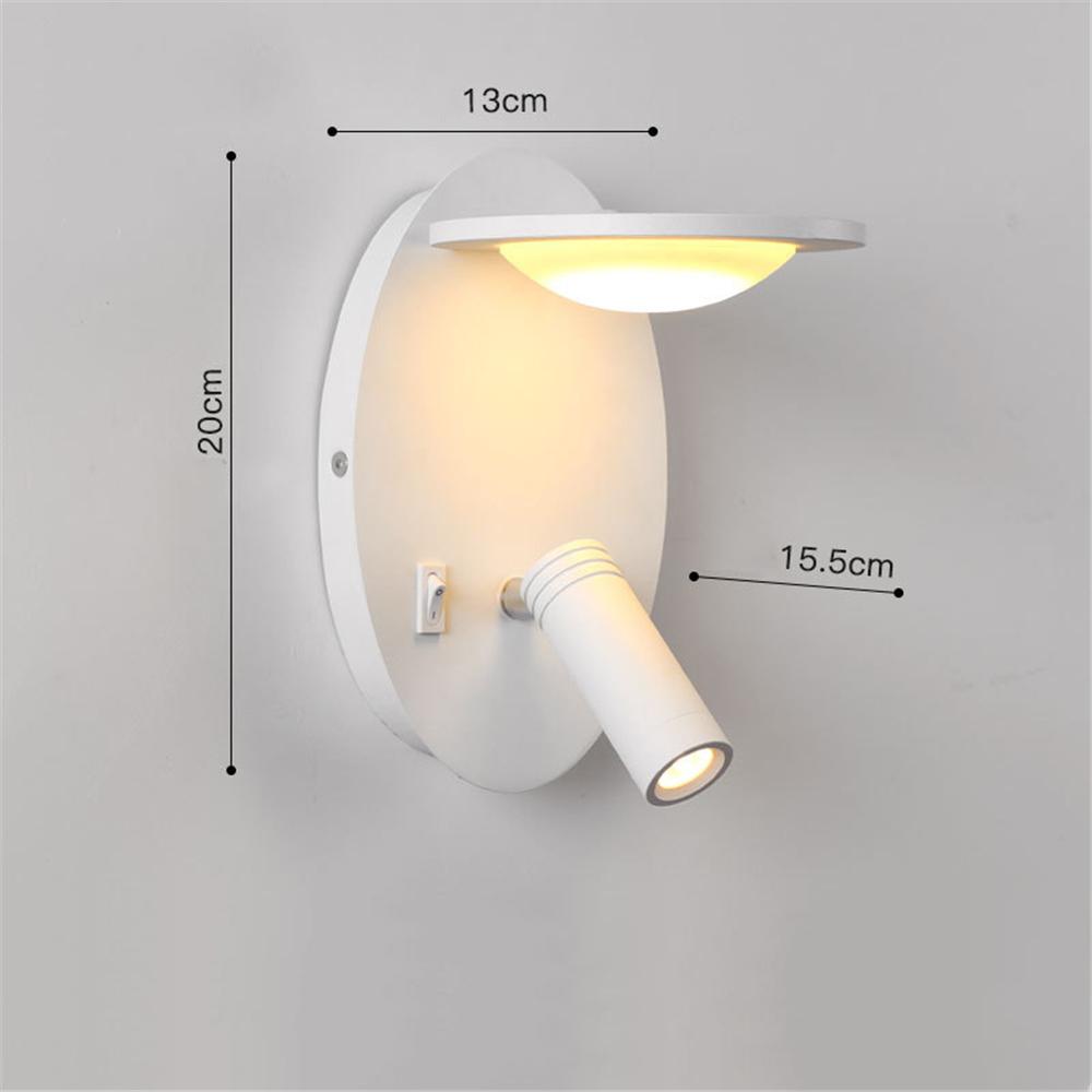 

Modern Indoor Wall Lamp Reading Lamp Bedroom Bedside Lamp Sconce With Spotlight USB Interface Rechargeable Wall Light Lighting Warm White (2700-3500K)