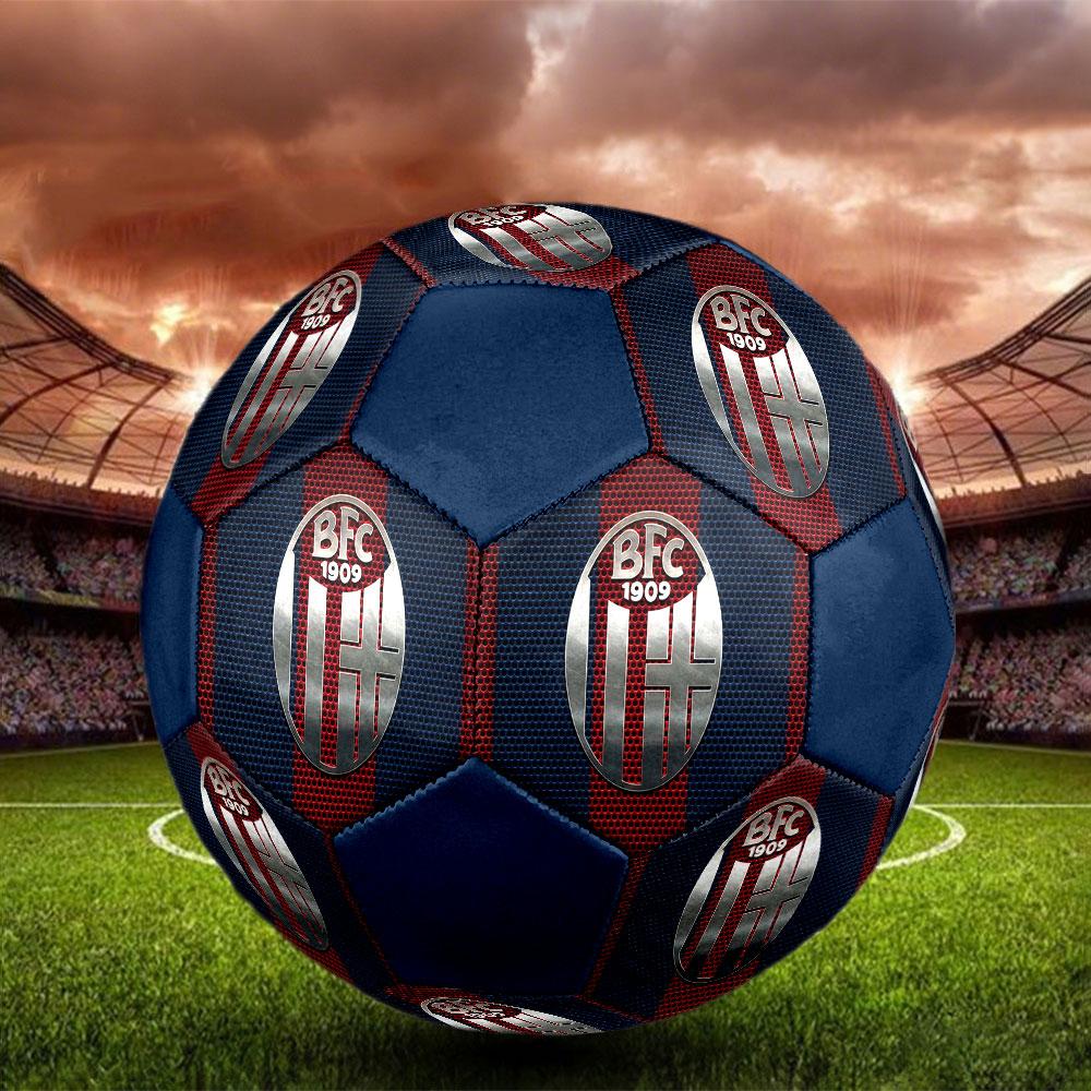 1 pz Pallone da Calcio Bologna FC 1909 Misura 5 Pallone da Calcetto Indoor alla Moda Colorato Gioco in Cortile - Ottimo per Regalo agli Appassionati di Sport HE14