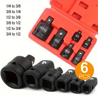 Σετ Προσαρμογέων Μετατροπέων Υποδοχής Για Εργαλεία Χειρός Προσαρμογέας Μειωτήρα 1/4 1/2 3/8 3/4 Για Εργαλεία Επισκευής Εργαστηρίου Αυτοκινήτων Ποδηλάτων