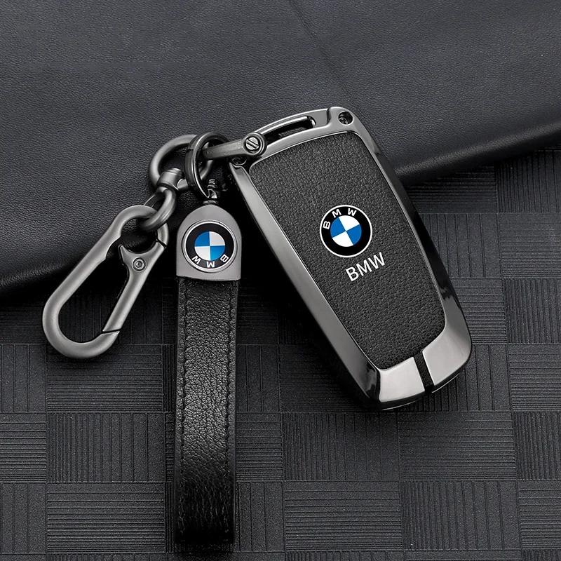 Für BMW Neu 2025 Zinklegierung Leder Auto Schlüsselabdeckung Hülle Schale Schutz Für BMW 1 3 5 7 Serie X1 X3 X4 X5 F10 F15 F16 F20 F30 F