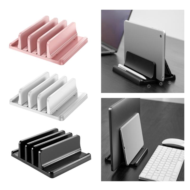 Pionowy Stojak na Laptop Regulowany Biurkowy Dock na Notebook Pionowy Stojak na Laptop Oszczędzający Miejsce na Laptop Notebook