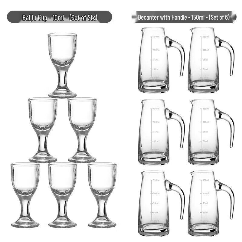 Qiwei 100ml Thickened Crystal Glass Decanter & Shot Glass Set