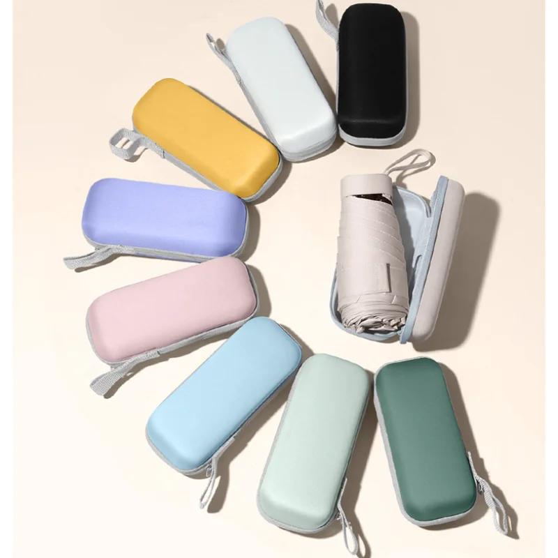 Mini-Sonnenschirm, faltbar, für Damen, Sonnenschutz und UV-Schutz, kleiner tragbarer Taschenschirm für Regen und Sonne