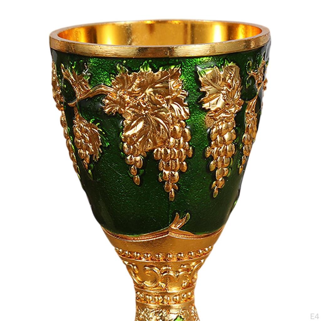 Mittelalterlicher Kelch für Hochzeiten und Jubiläen, gravierter Legierungs-Weinbecher