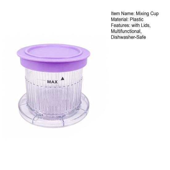Tasse à Mélanger pour Glace avec Couvercles, Tasses à Dessert Lavables au Lave-Vaisselle, Tasses Congélateur de 0,25 Litre pour Glace Maison, Smoothies et Desserts,