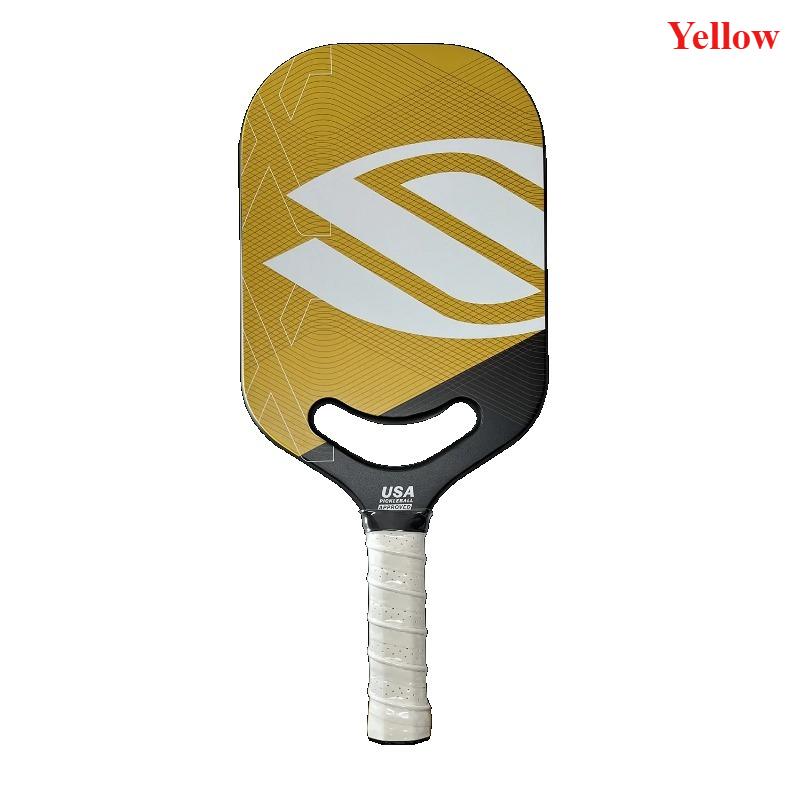 

T700 Carbon Fiber Pickleball Paddle, Thermoformed Face with Endless Smiling Holes, USAPA Approved for Tournament Competition жёлтый