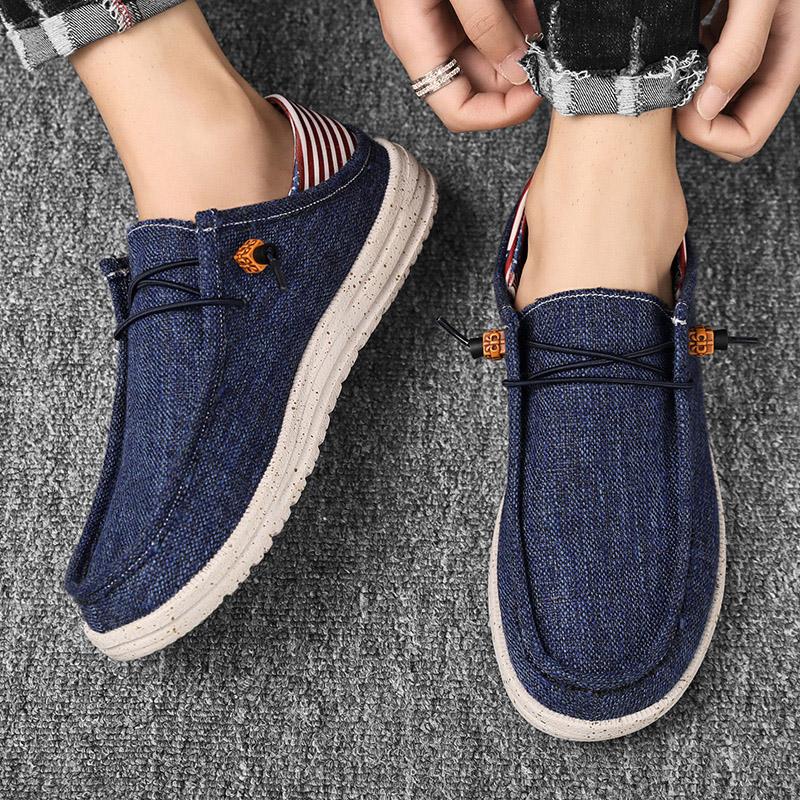 39-48 Men's Denim Cloth Air-breathable Sports Casual Shoes EVA Ultra-light Convenience Outdoor Lazy Shoes