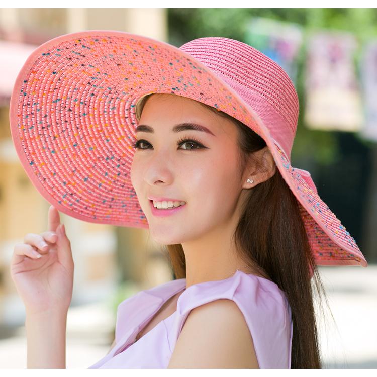 Beach Straw Hat Women Summer Beach Big Brim Sun Protection and Shade Travel Versatile Big Brimmed Cool Hat Sun Summer