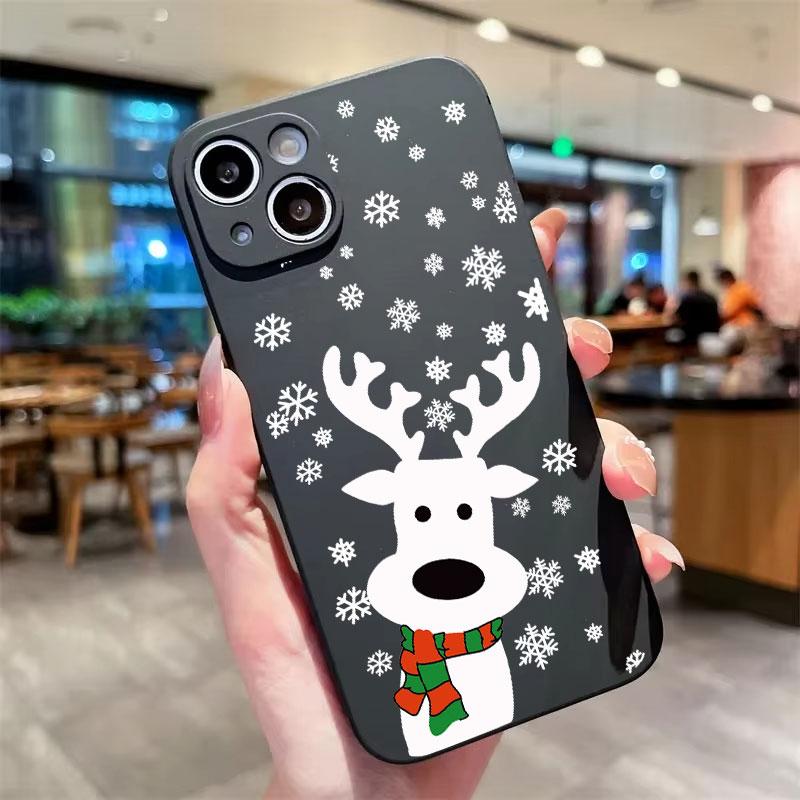 New Year Christmas Trees TPU Phone Case For iPhone 16 15 14 13 12 11 Pro Max X XS XR 7 8 Plus SE2 Shockproof Soft Silicone Cover