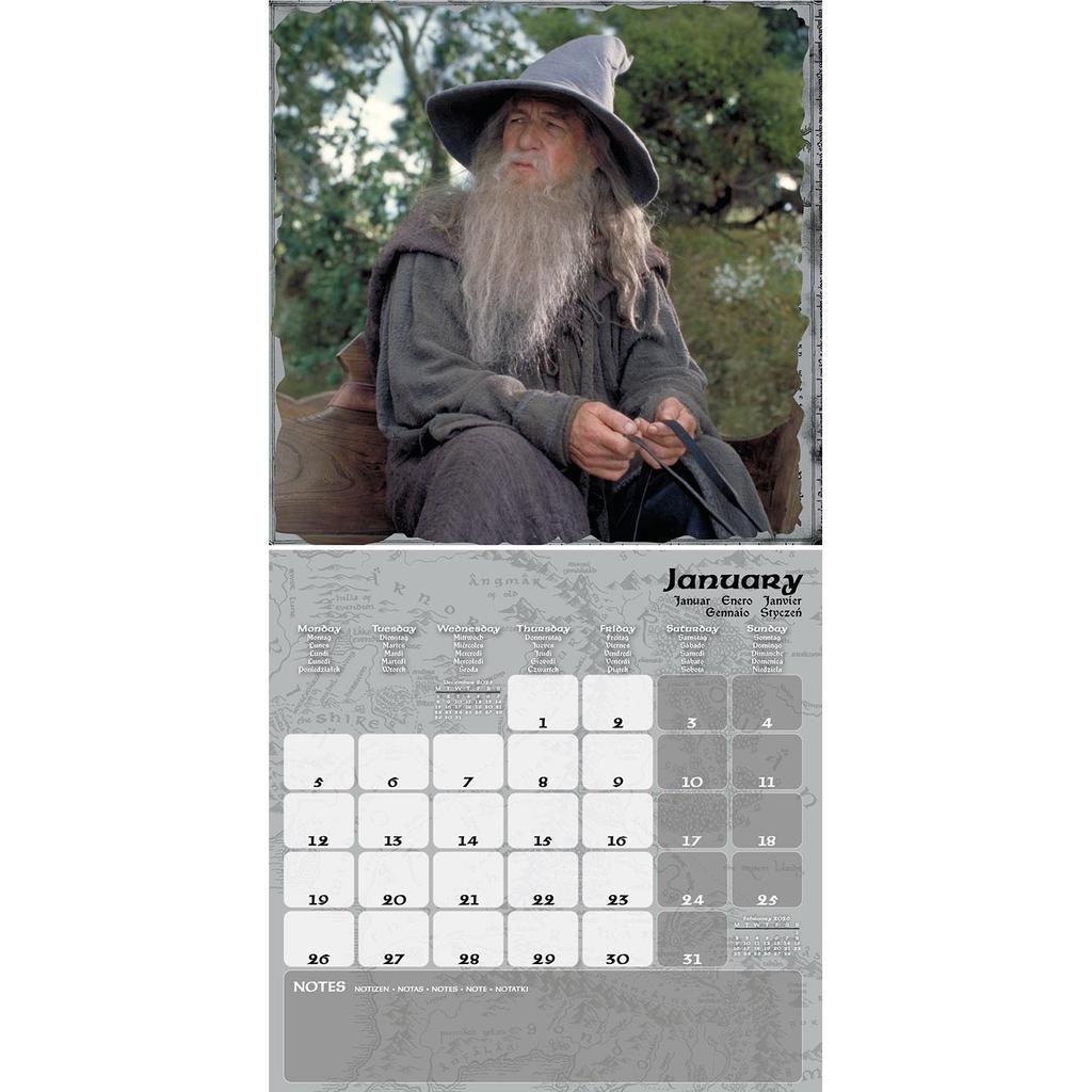 The Lord Of The Rings 2026 Square Calendar