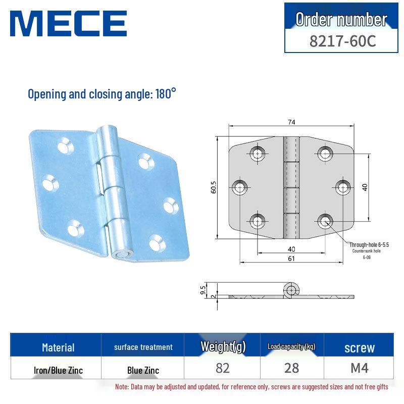 304 Stainless Steel Thickened Cabinet & Wooden Door Hinges