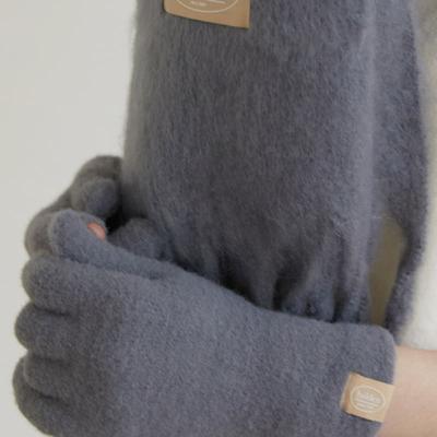 Halden Hairy Finger Hole Gloves (G008_charcoal)