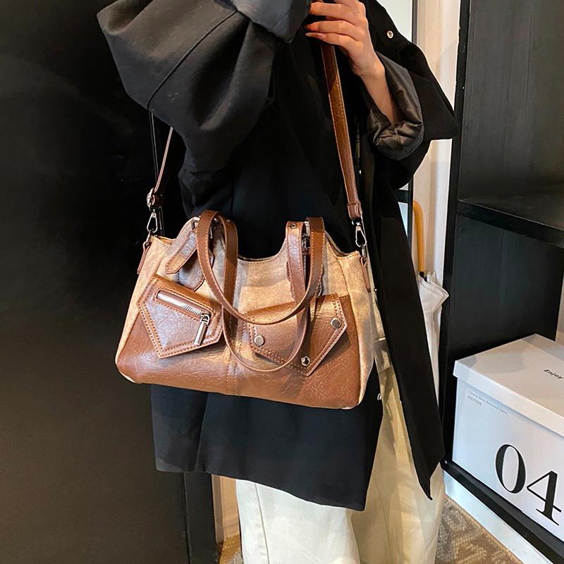 Retro Trendy Shoulder Bags European American High-quality Handbag Fashionable Versatile Tote Bags Simple Personalized Women Bags