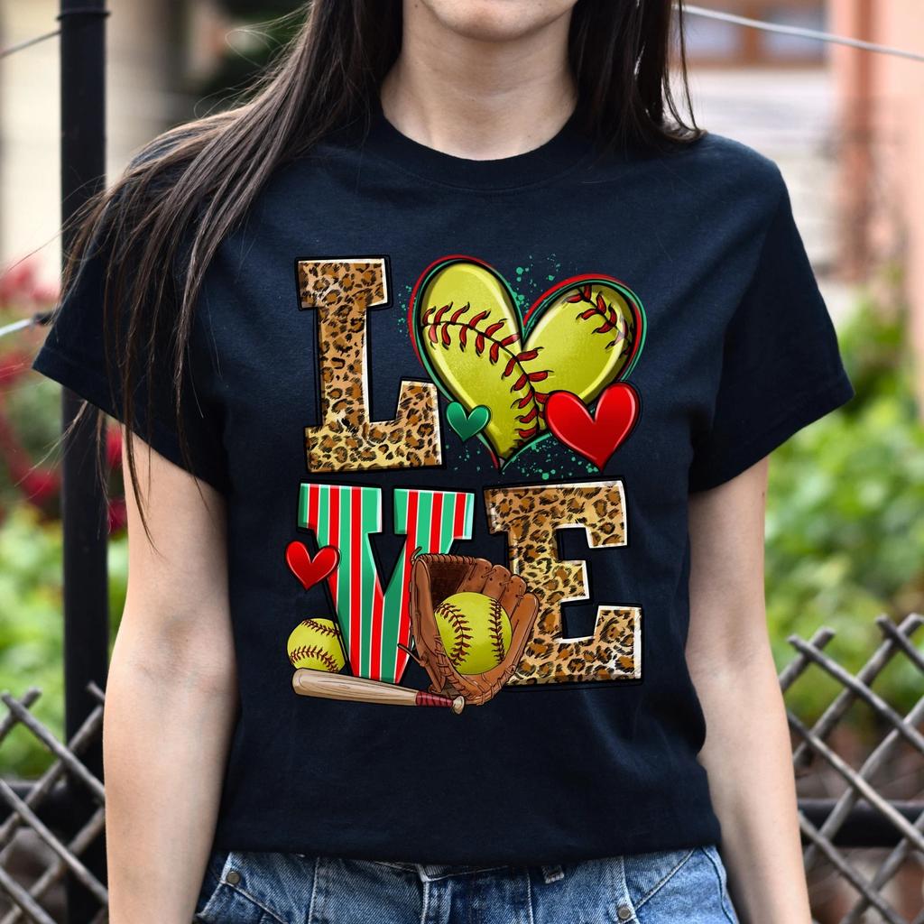 Love Softball Unisex T-shirt Softball Player Tee Softball Coach Gift