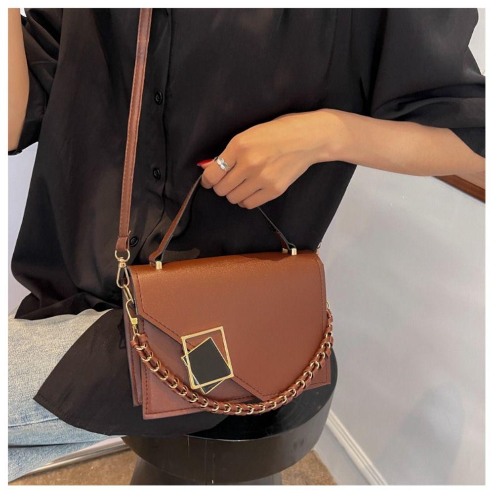 Simple Single Shoulder Bag Korean Style Small Square Bag Trendy Woman's Crossbody Bag  Party