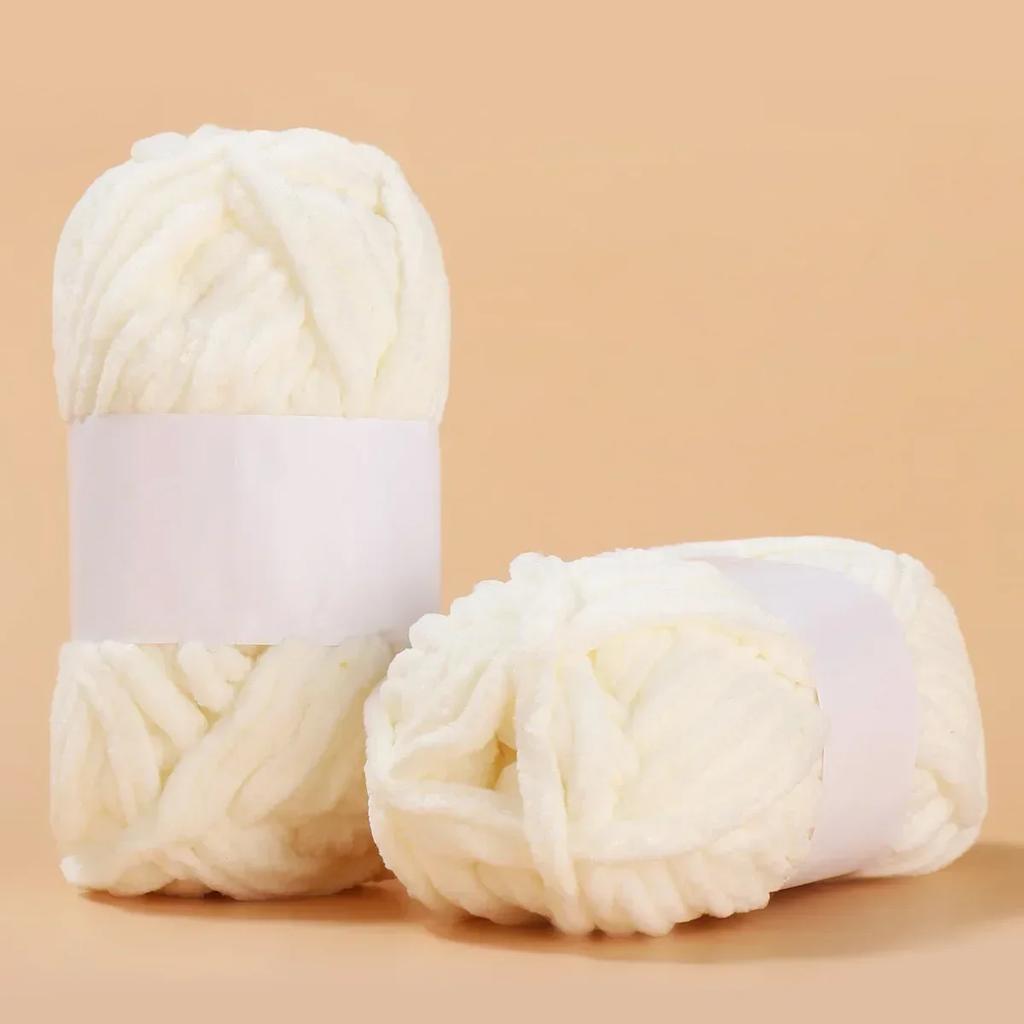 50g Thick Velvet Yarn DIY Hand-knitted Scarf Thread Knitting Coarse Stick Line Chenille Yarn Knit Crochet  Knitting Yarn Bulk