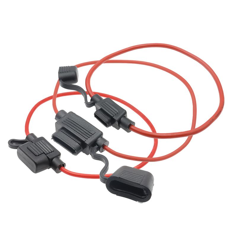 In Line Automotive Fuse Socket Mini Blade Waterproof Fuse Holder Splash-Proof 32V 50A With Fuse Blade Disconnect Switch Socket