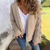 2024 Winter Women's Fashion Solid Color Wool Cardigan