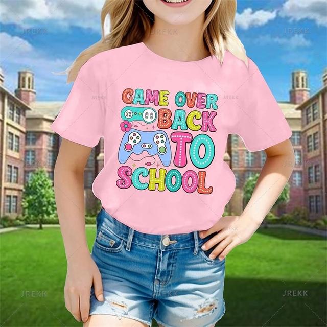 

Летняя новинка 3D футболка с принтом «Назад в школу» футболки с графическим принтом «Первый день школы» детская мода уличная одежда топ с короткими рукавами 160