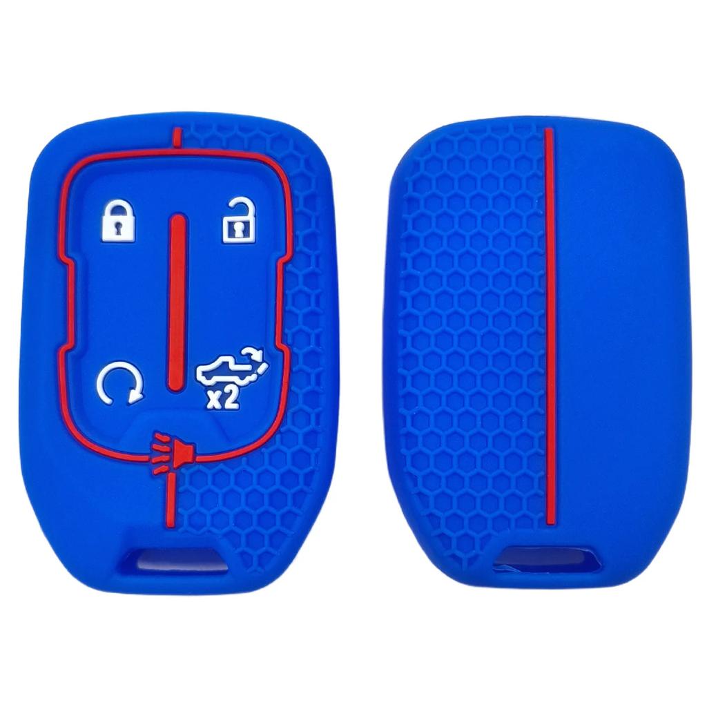 Rubber Car Key Fob Cover Silicone Protector Case for CHEVROLET Silverado Suburban GMC Sierra 1500 2500HD 3500HD Terrain Acadia