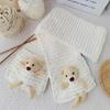 Pocket Bear Hand-Knitted Wool Scarf DIY Kit - Homemade Gift for Partner