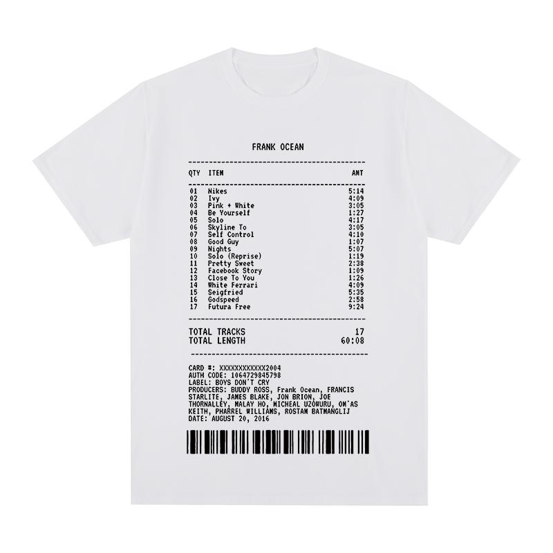 

blond frank album receipt Vintage tshirt Cotton Men T shirt New TEE TSHIRT Womens tops S