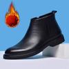 Fashion Designer Casual Retro Men's Ankle Boots Autumn Winter Velvet Soft Sole Cow Leather Cotton Shoes Men Fashion Chelsea Boots Male