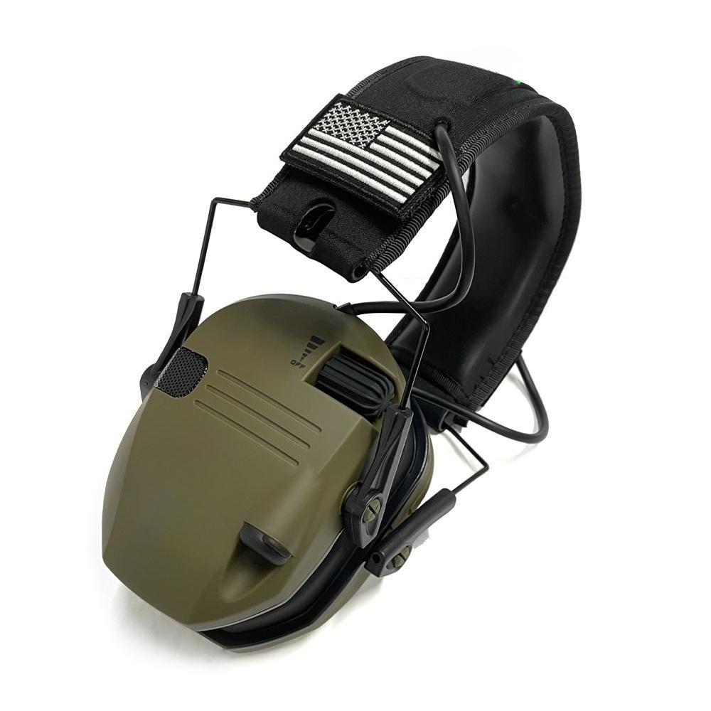 1 Cuffie Elettroniche da Tiro per Protezione dell'Udito Protezione Orecchie Riduzione del Rumore Caccia Attiva Paraorecchie Tattici