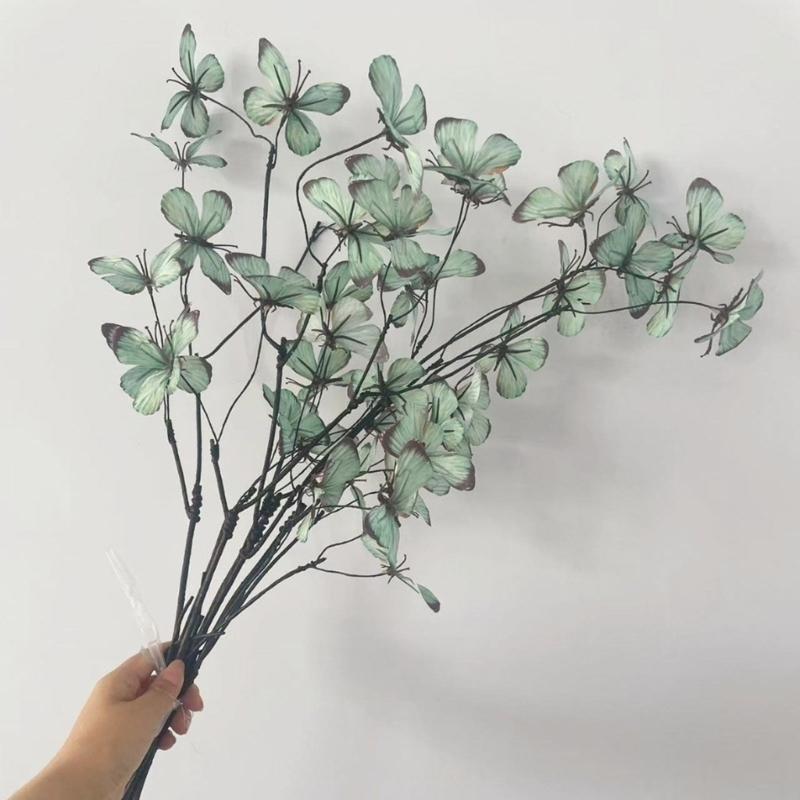 Butterfly Artificial Flower For Wedding Decoration Plastic Easy Assemble