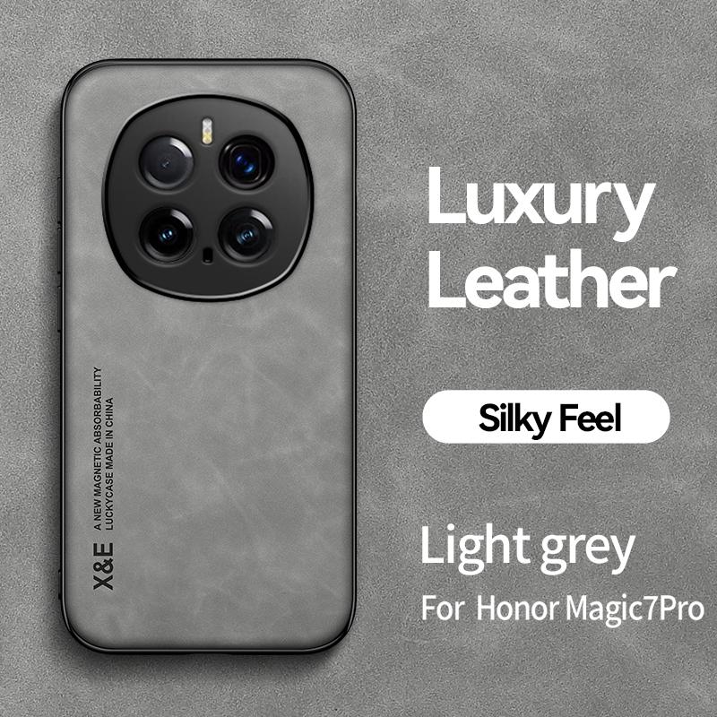 

KEYSION Роскошный ретро-чехол из искусственной кожи для HONOR Magic7 Pro 5G, мягкий силиконовый + противоударный чехол для задней панели телефона из поликарбоната для Huawei Magic 7 Pro for Magic 7 Pro