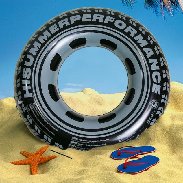Aufblasbarer PVC-Reifenmuster-Schwimmring in neuartiger Form, individuell wählbarer Farbe, für Kinder, Frauen, Männer, Sommer, Schwimmbecken, schwimmend