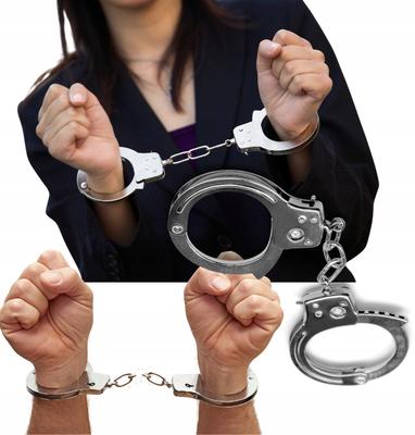 Metal Handcuffs Police Prisoner Toy Policeman Costume