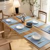 Demetex Reversible Placemat, Cotton-Linen Fabric, Stylish, Scandinavian-inspired Placemat for Parties, Luxury Placemat, Solid Color, Tableware, Gift,