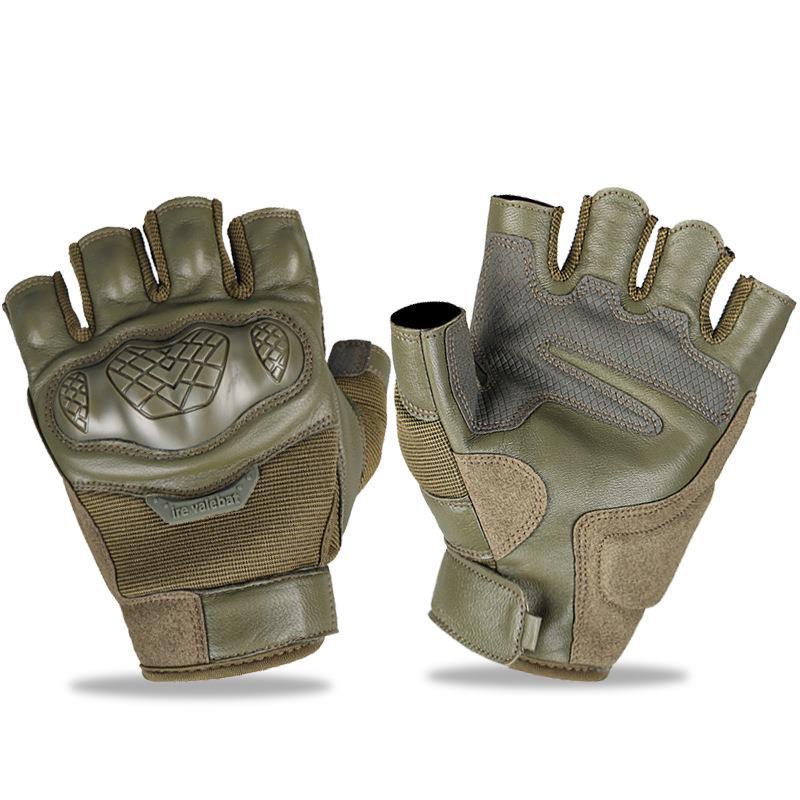 

New Summer Half Finger Tactical Gloves Sheepskin Comfortable Protective Case Anti Slip Wear Resistant Anti Collision XL