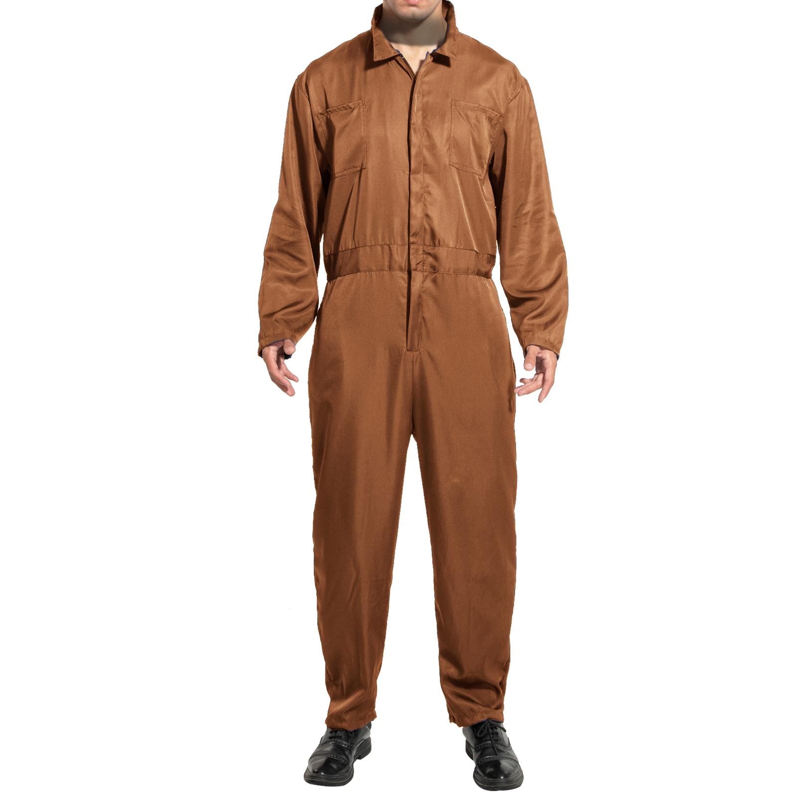 

P-jsmen Michael Myers Costume Horror Killer Blue Work Clothes Comfort Cosplay Halloween Jumpsuit for Adult High Quality S