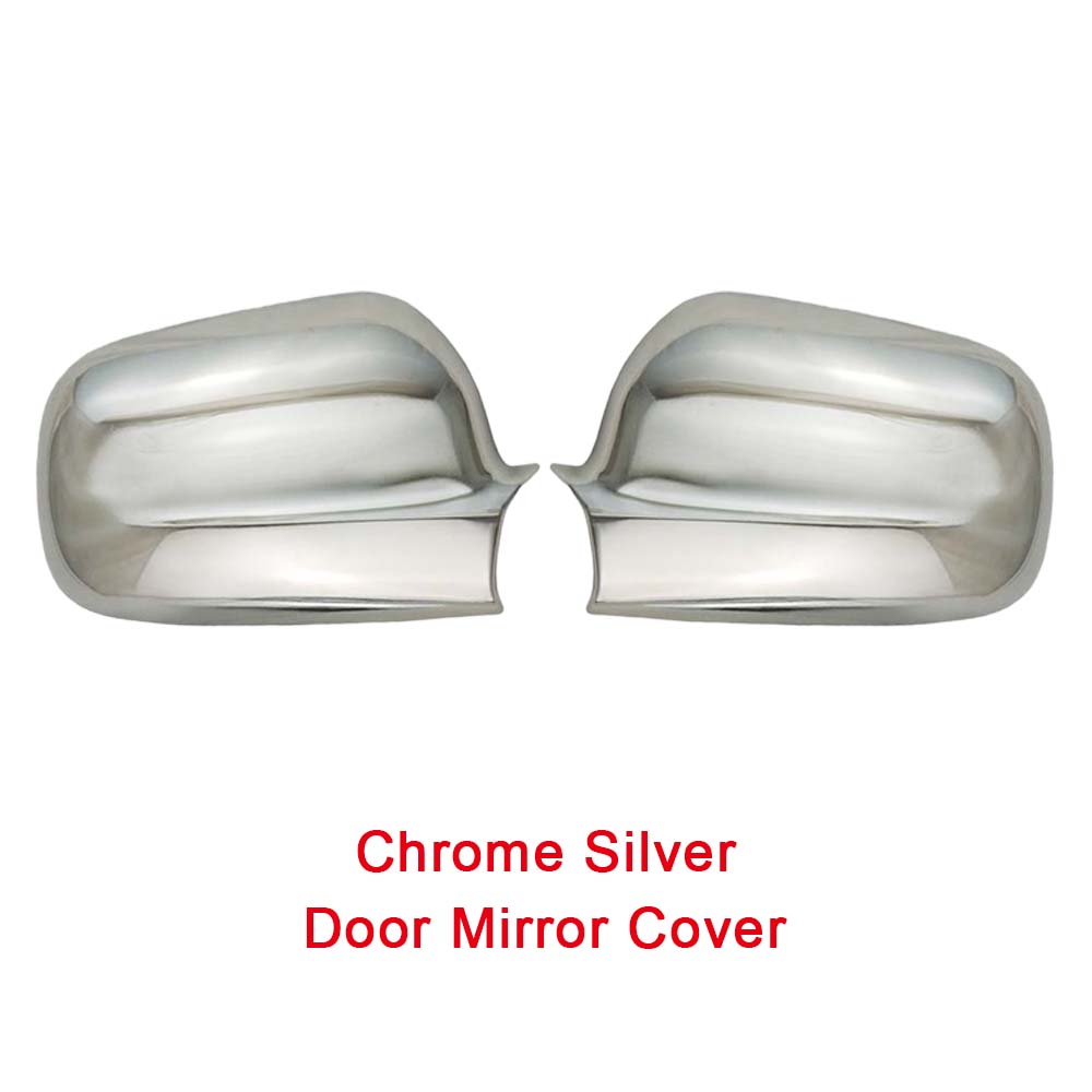 Car Decoration Carbon Fiber Door Mirror Cover Trim Chrome Silver Car Rearview Accessories Styling For Honda CRV 2002 - 2006