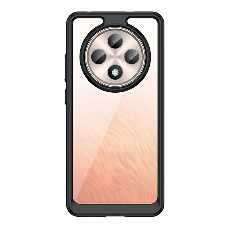 

Для OPPO Reno12 F Чехол OPPO Reno12 F FS 5G Reno12 F 4G Чехол-бампер противоударный прозрачный ПК ТПУ телефон задняя крышка для OPPO Reno12 F Reno12 F 4G чёрный