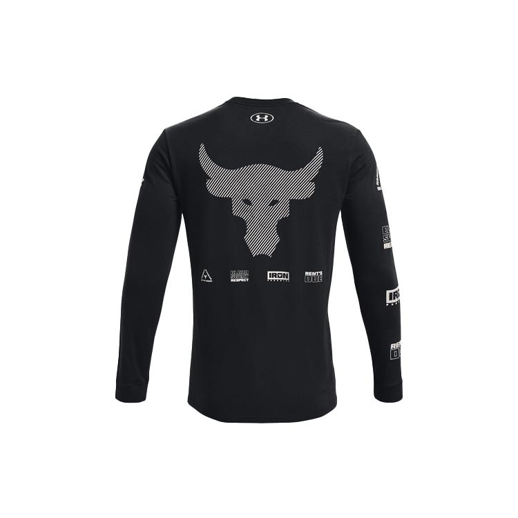 Under Armour Project T Shirts Men's Black Crew Neck Moderate Straight Fit 1367115-001