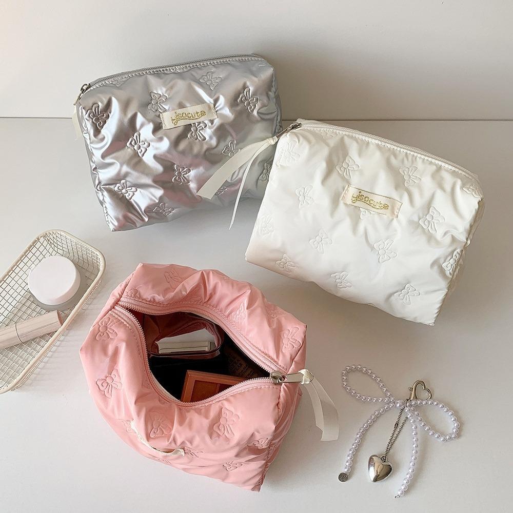 Wash Pouch Bow Cosmetic Bag Bowknot Love Heart Bow Coin Pouch Sweet Bow Stationery Bag  Travel
