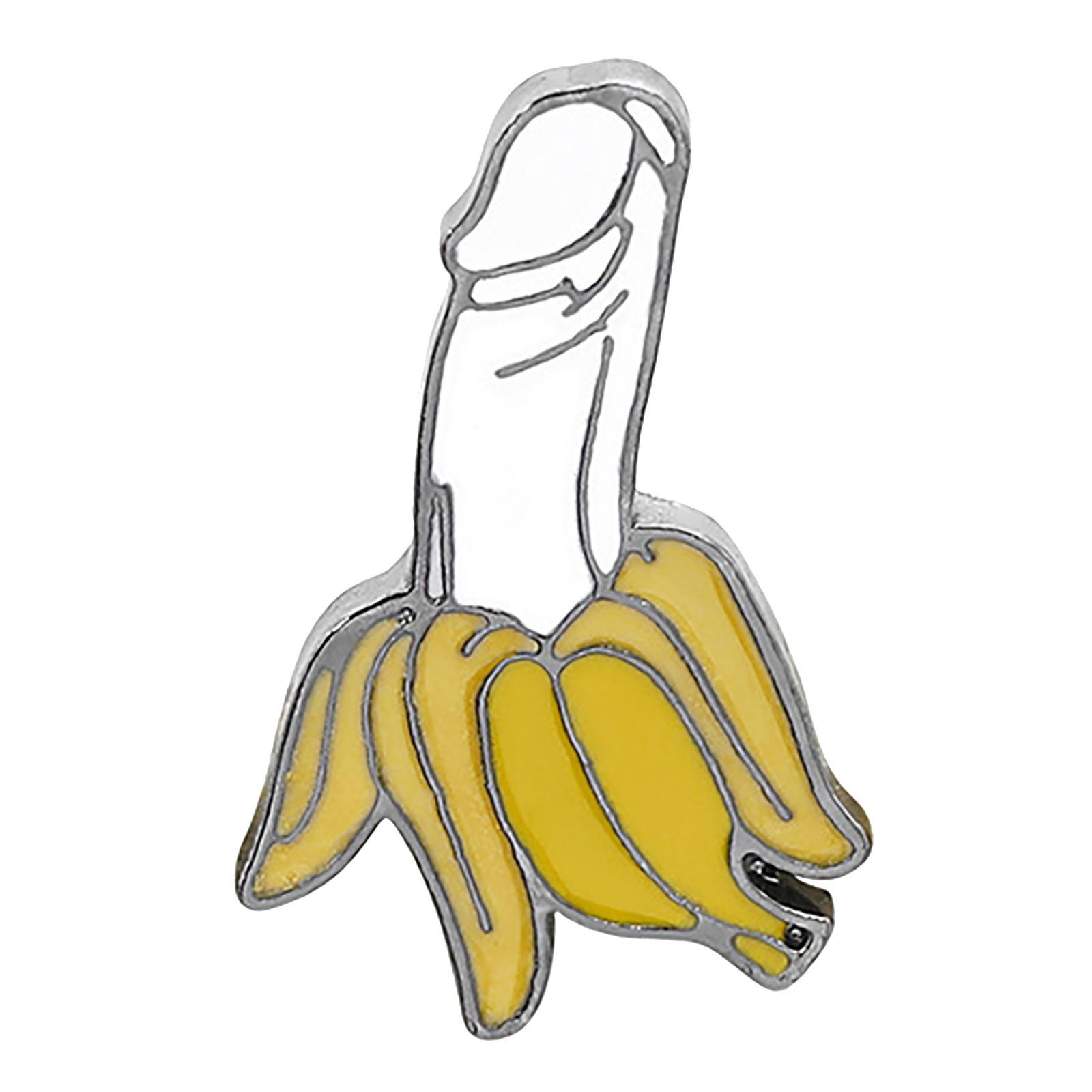 

Новые креативные забавные броши в форме банана, джинсовые значки со всеми видами аксессуаров A