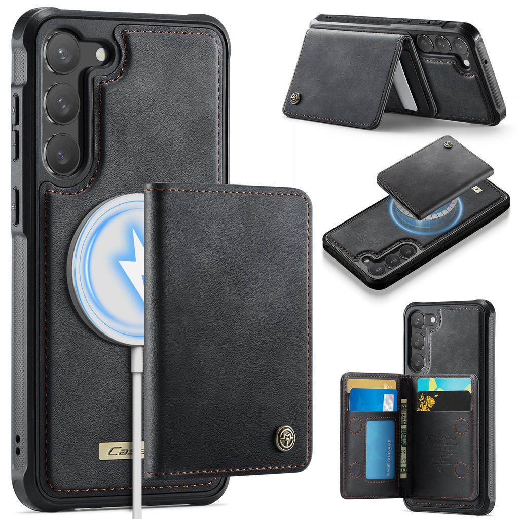 For Samsung Galaxy S23 Magnetic Case CASEME ME80 Series Leather PC TPU Phone Cover with Detachable Wallet