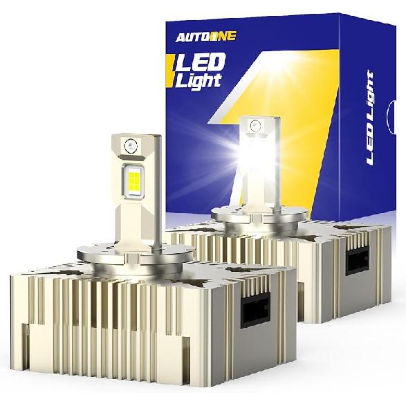AUTOONE 2025 Upgraded D5S D5R Bulbs, 900% Brighter D5S Bulbs, 32000 Lumens 6000K Brightest D5S Fog Light, 50000 Hours Longer Lifespan D5S/D5R