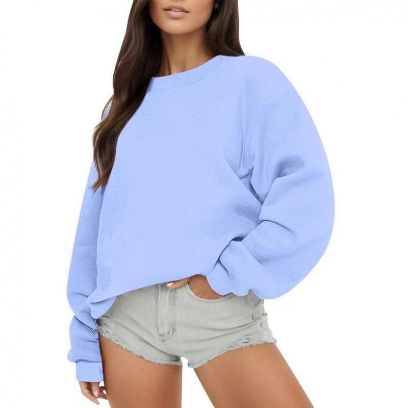 Women's Casual Fashion Round Neck Long Sleeve Sweatshirt