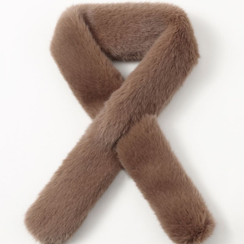LALA Pelzschal Petite-Braun