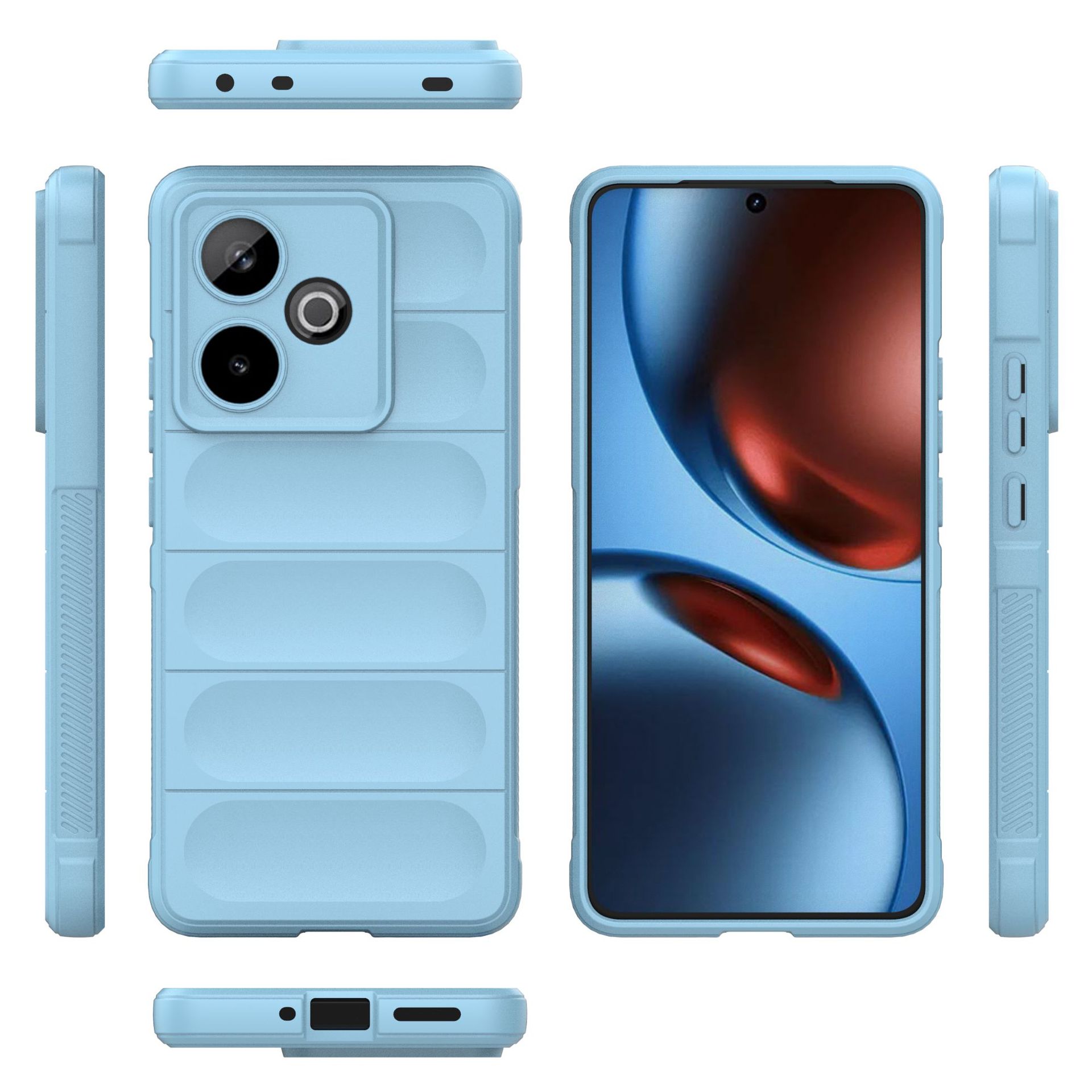 

Oppo Realme GT7 Phone Case,Soft TPU Shockproof Phone Cover for Oppo Realme GT7 світло-синій колір