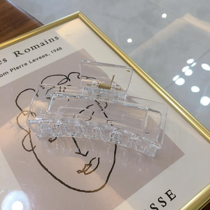 

Глянцевая 85см Модная черная и дымчато-голубая заколка-краб для волос для женщин Модная Glossy Clear