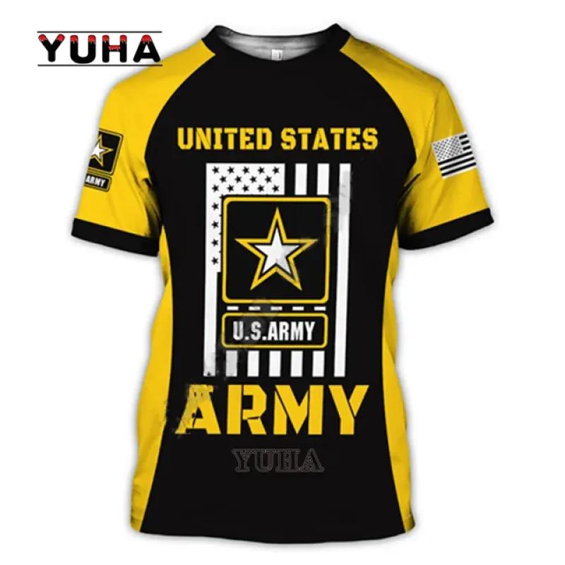 

Останній комплект Корпусу морської піхоти США Солдатський камуфляж 3D Harajuku Спорт на відкритому повітрі Вільна зручна чоловіча повсякденна модна футболка 6XL