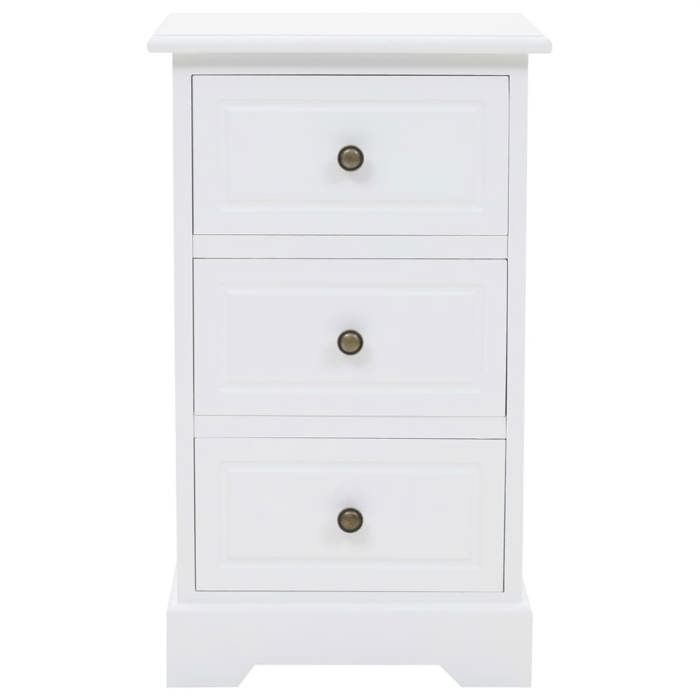 VidaXL Table de Chevet MDF Table de Nuit Armoire Chambre à Coucher Bois de Pin 245756